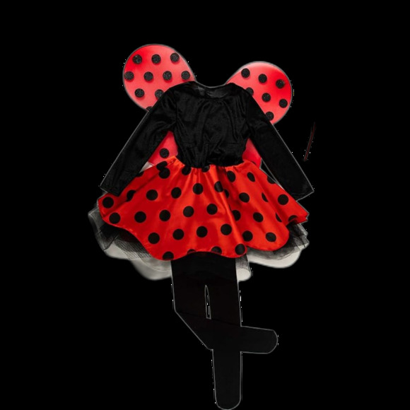 Ladybug Costume, Deluxe Animal Fancy Dress Outfit with Wings (10pcs Set) 3-4T - Picture 4 of 4